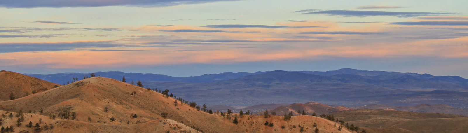 Peavine Mountain and the Nevada high desert at sunset